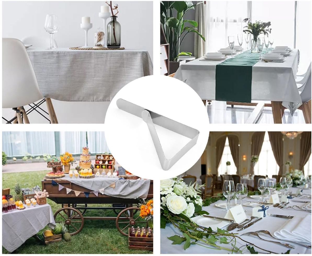 Table Cloth Clips 8pcs, Stainless Steel Metal Triangle Picnic Table Clips for Home, Restaurant, Picnic, Party - Image 4