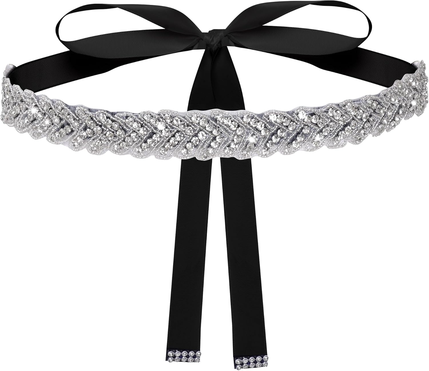 Bridal Rhinestone Wedding Waist Belt for Women Sparkly Belt Wedding Satin Sash for Special Occasion - Image 1