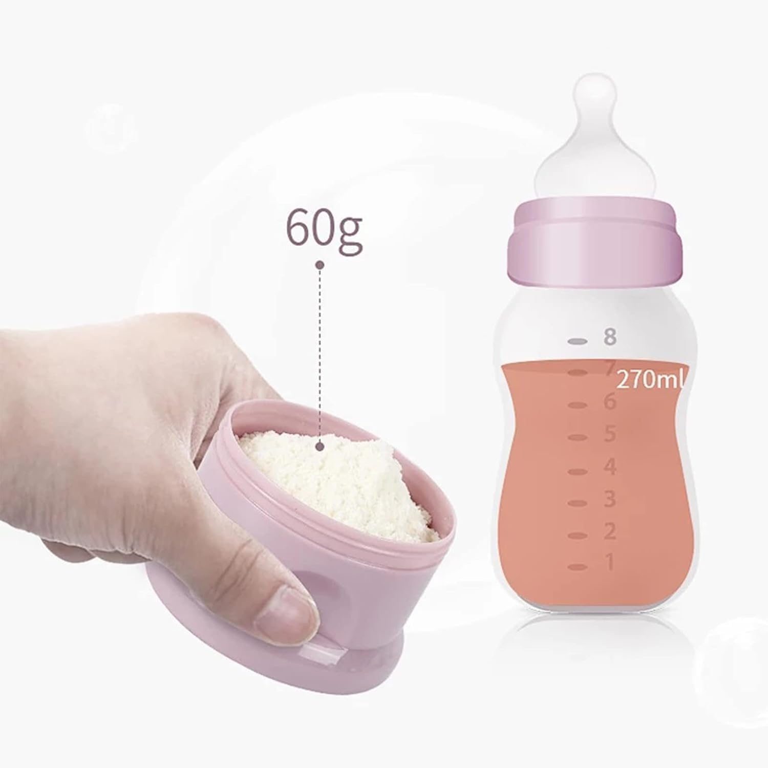 2 PCS 4 Layers Baby Milk Powder Dispenser, Milk Powder Pots,Food Storage Tank, Candy Storage Tank, Formula Dispenser Portable Milk Powder Formula Dispenser Container Pot Box Milk Cans Snack Storage - Image 4
