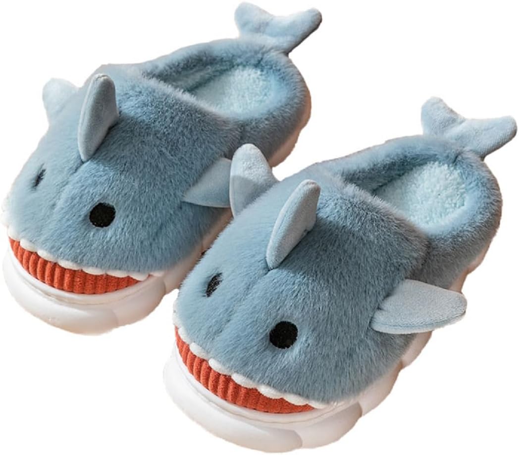 Cartoon Fuzzy Slippers Animal Shape Plush Slippers Thick Sole Soft Winter Indoor Slippers for Women and Men - Image 1