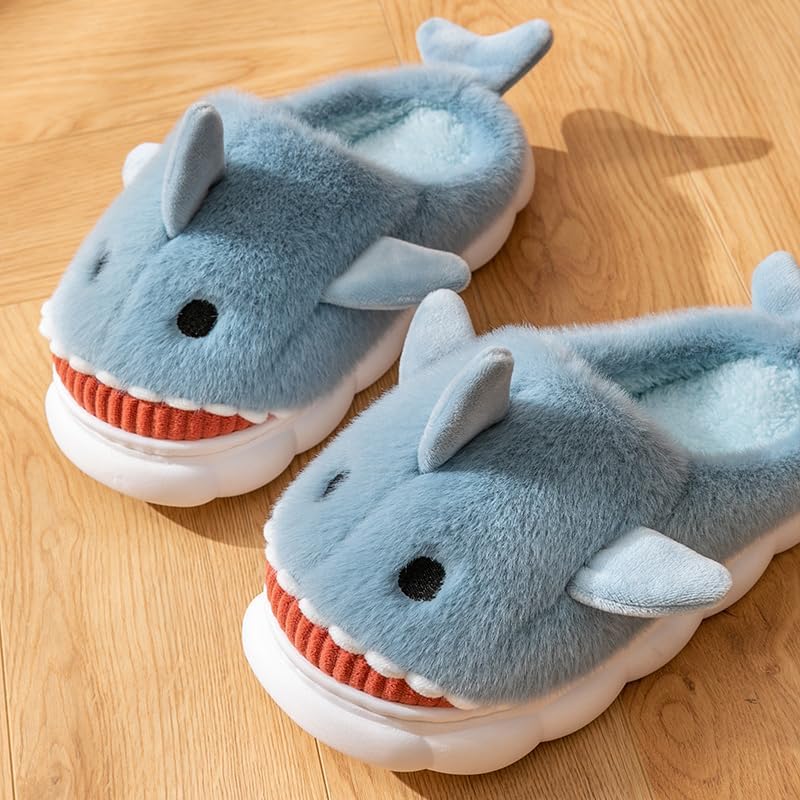 Cartoon Fuzzy Slippers Animal Shape Plush Slippers Thick Sole Soft Winter Indoor Slippers for Women and Men - Image 2