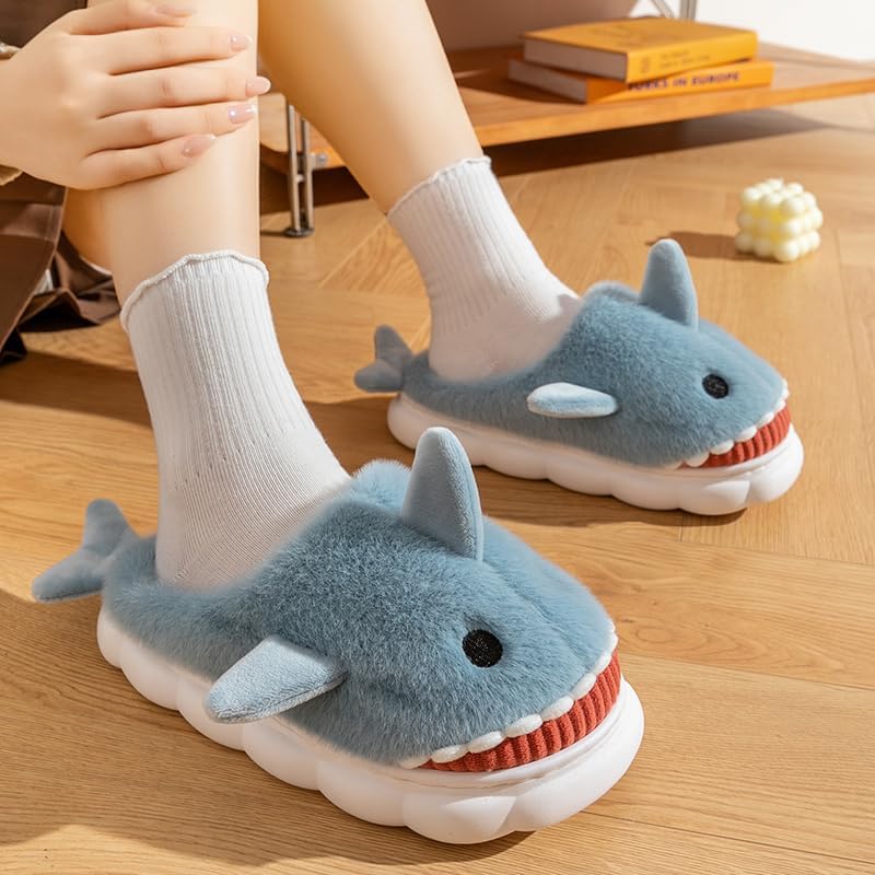 Cartoon Fuzzy Slippers Animal Shape Plush Slippers Thick Sole Soft Winter Indoor Slippers for Women and Men - Image 3