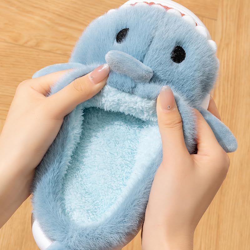 Cartoon Fuzzy Slippers Animal Shape Plush Slippers Thick Sole Soft Winter Indoor Slippers for Women and Men - Image 5