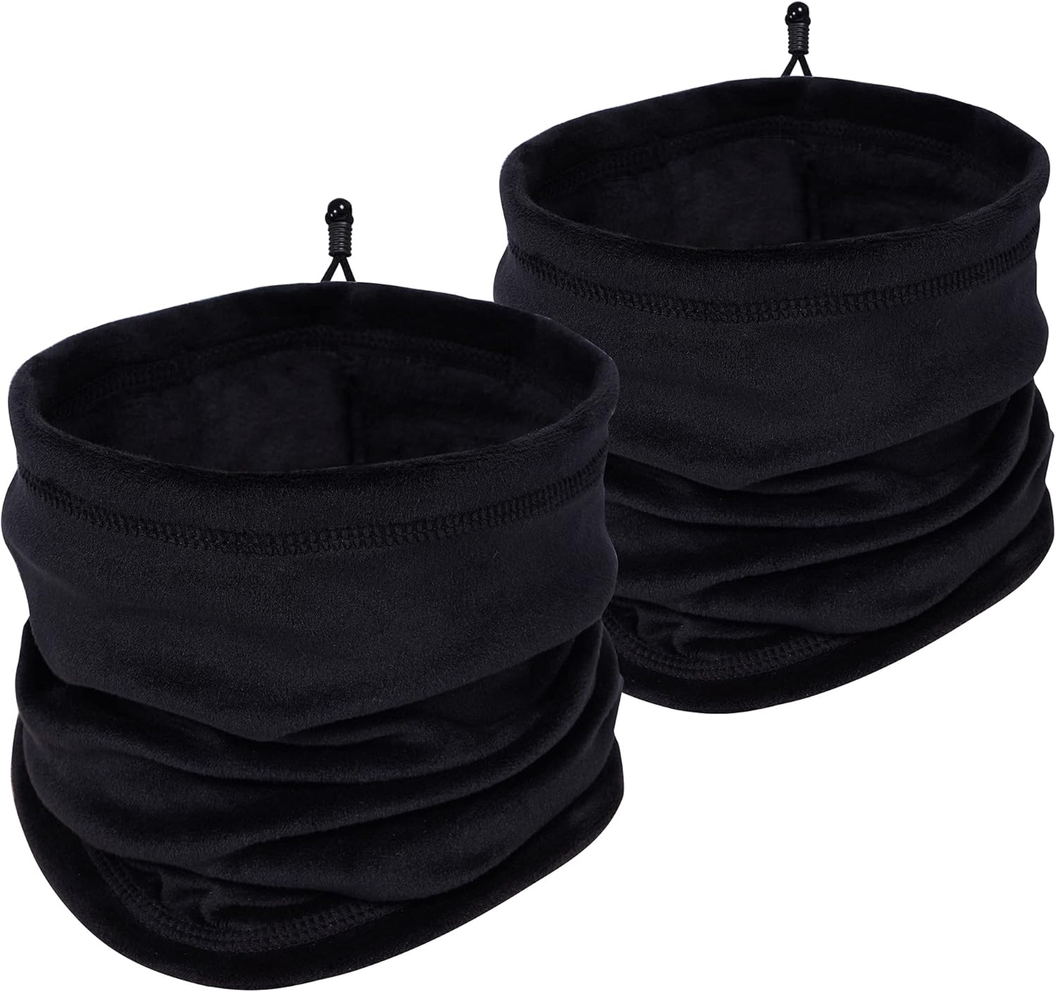 2 Pack Kids Neck Warmer Winter Fleece Gators Cold Weather Face Mask for Boys Girls Youth Neck Gaiter - Image 1