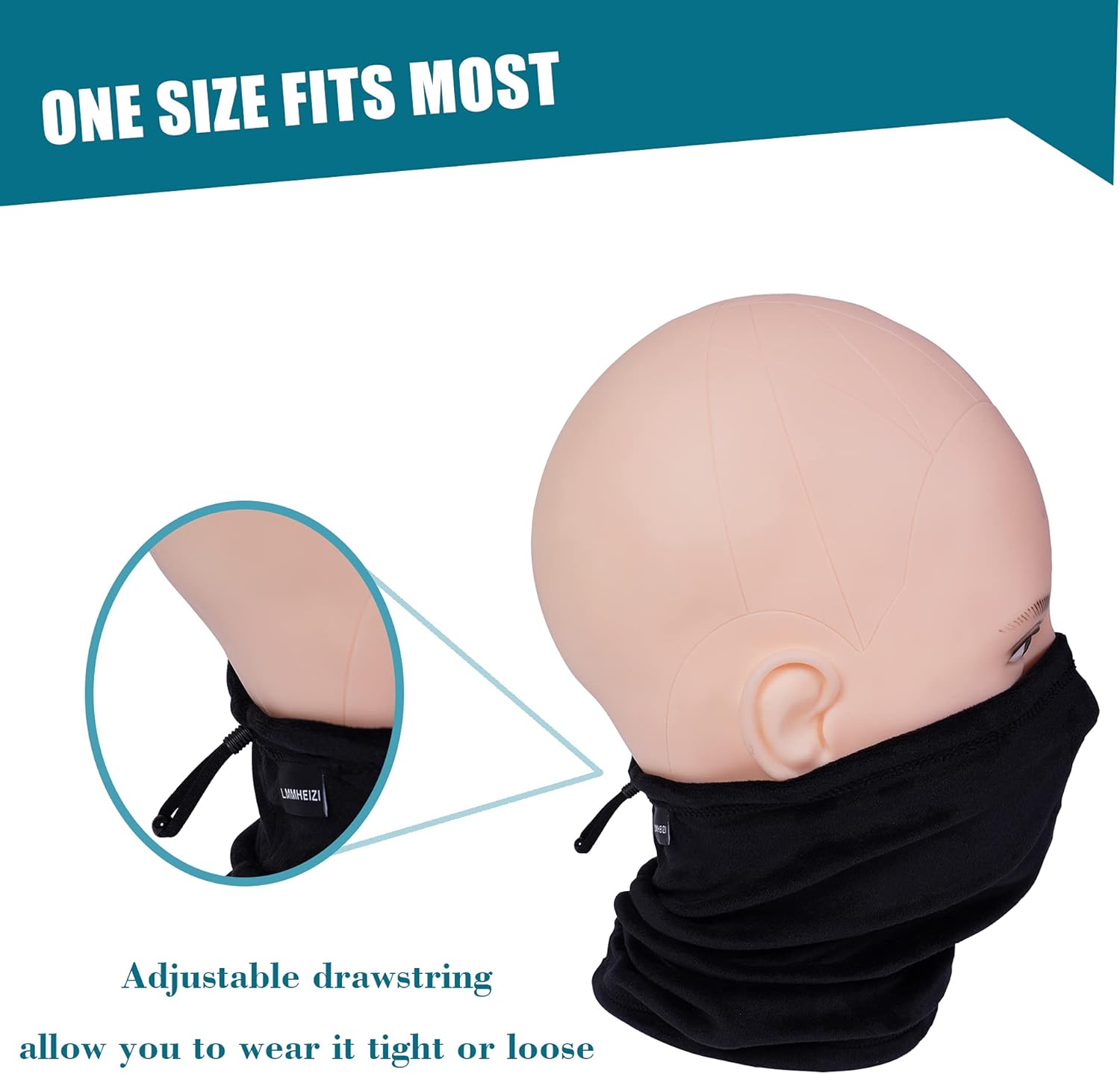 2 Pack Kids Neck Warmer Winter Fleece Gators Cold Weather Face Mask for Boys Girls Youth Neck Gaiter - Image 2