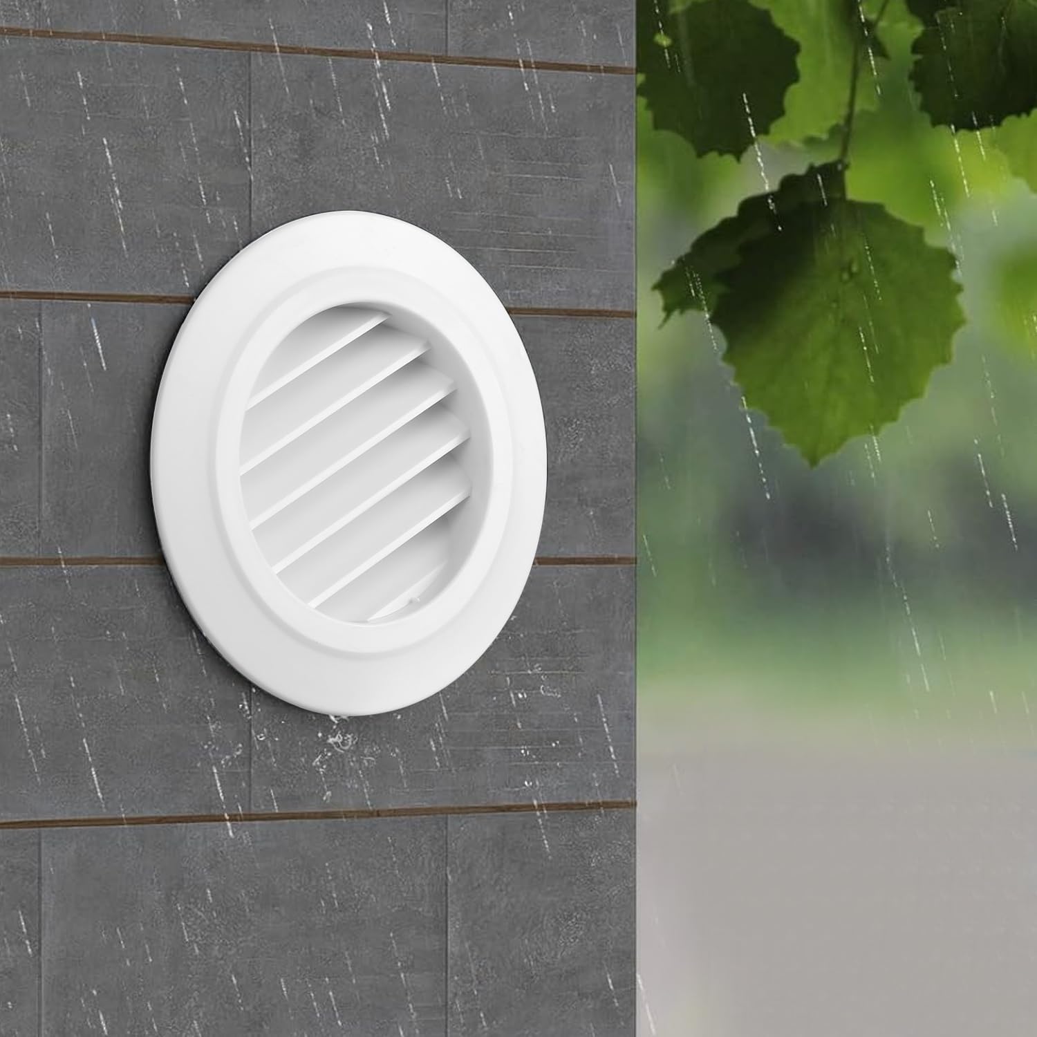 4 Inch Soffit Vent Round Vent Cover Air Vent Covers Round Ceiling Diffuser Dryer Vent Cover with Built in Mesh Air Wall Vent Cover for Exhaust Fan Inline Duct Fan Bathroom Kitchen - Image 4