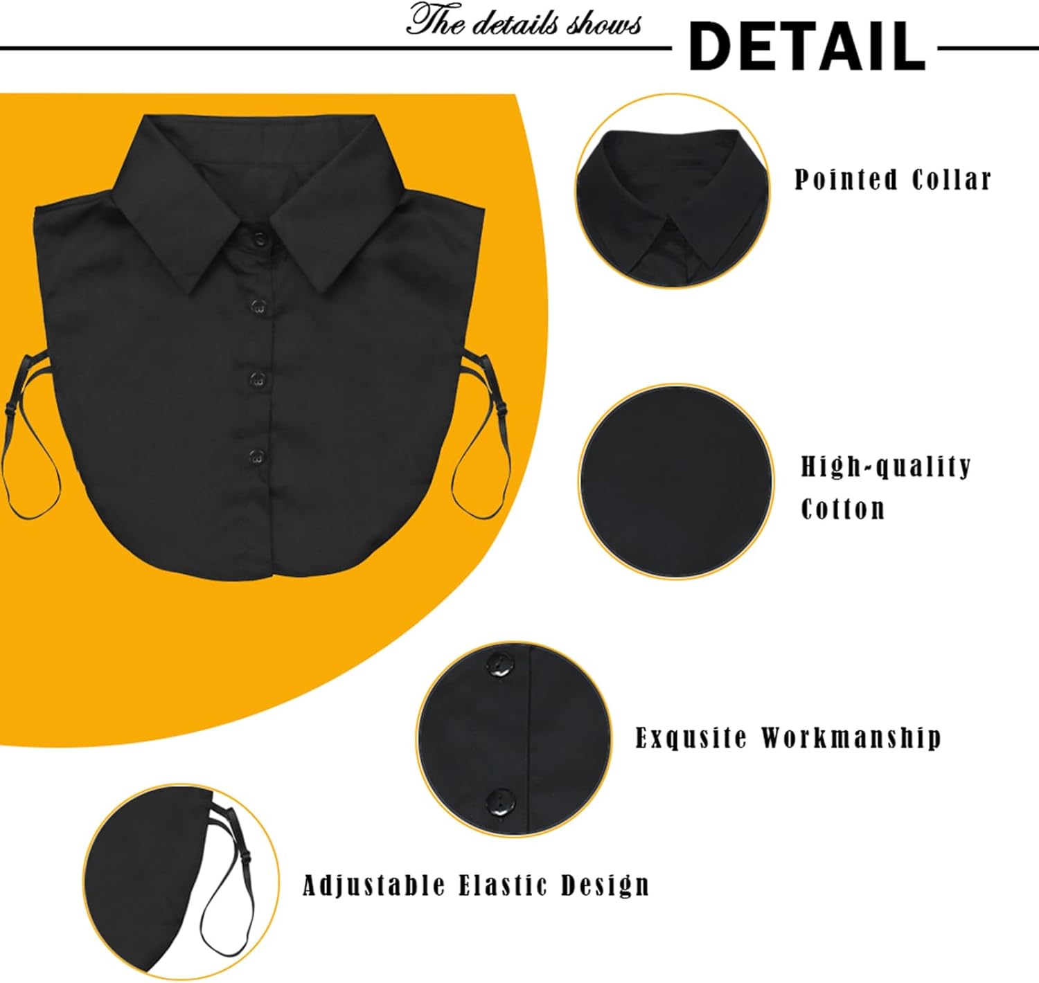 Fake Collar Detachable Dickey Collar Blouse Half Shirts Peter Pan Faux False Collar for Women & Girls Favors - Image 2