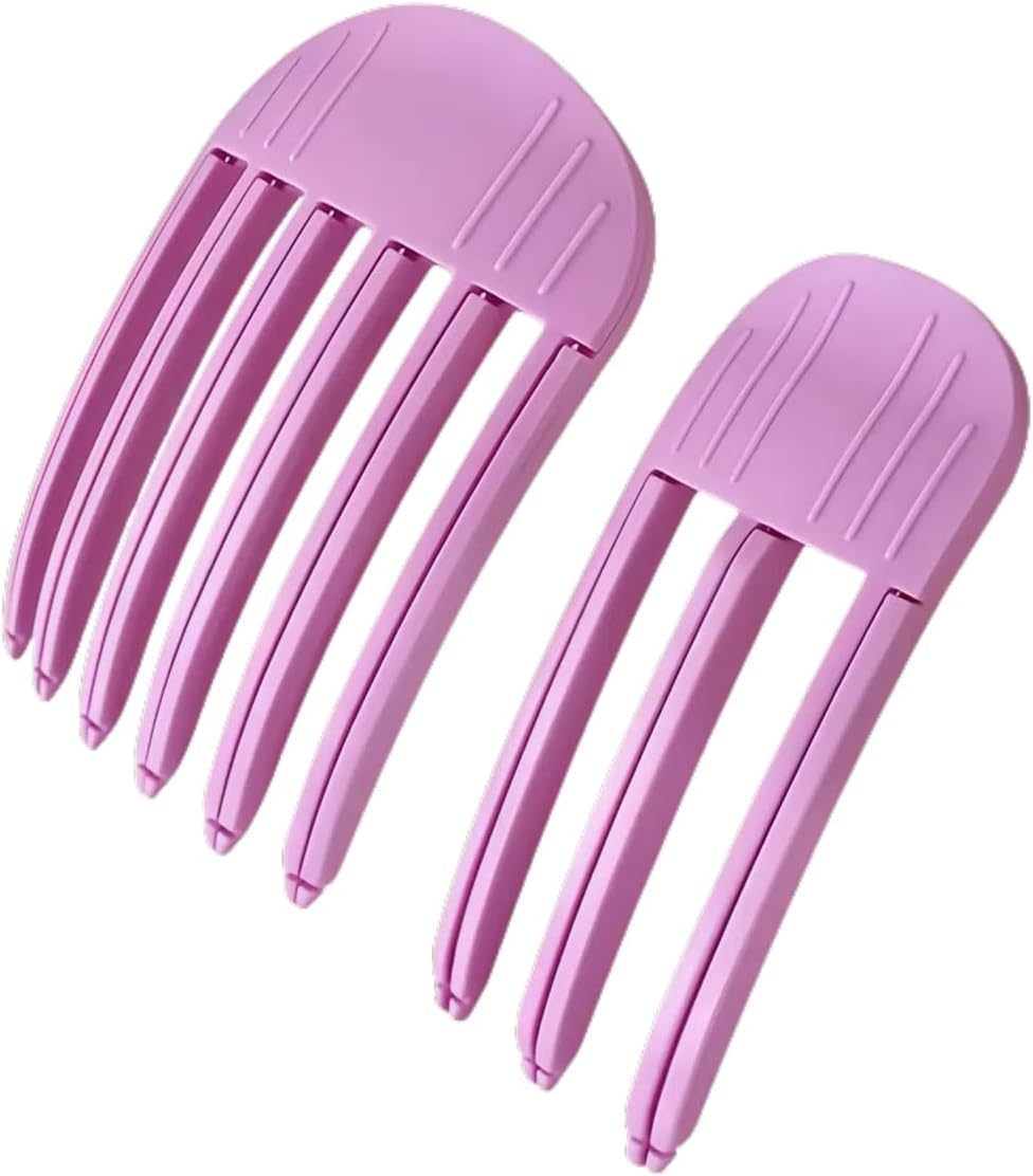 2 Pcs Wind Shaping Styling Comb for Fluffy Bangs,No-Trace Hair Root Lifting Hair Volume Clip,Easy High Crown Volume Tool,Quick Hair Styling Tools Volumizing Hair Clips for All Hair Types (Rose Red) - Image 1