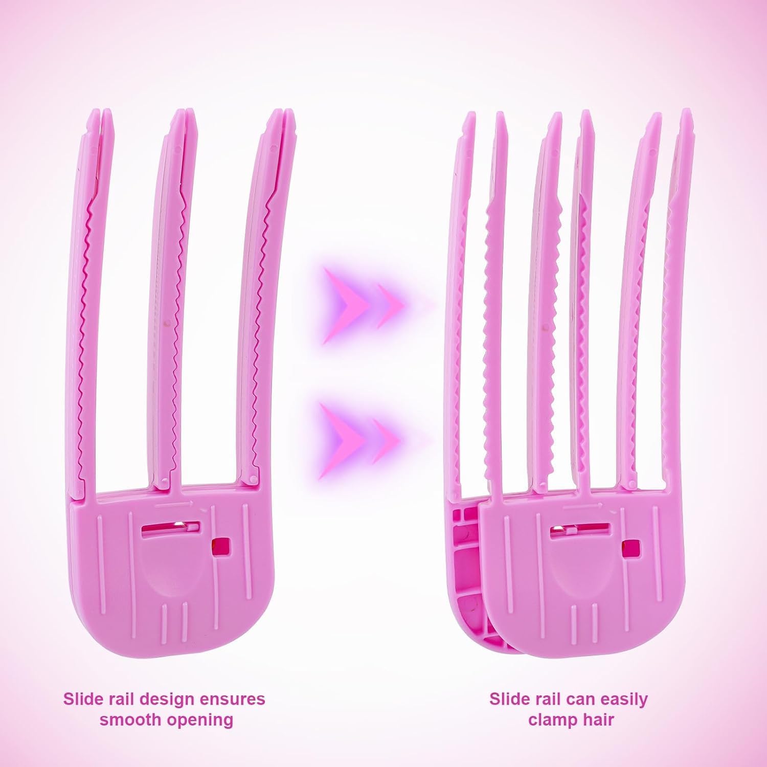 2 Pcs Wind Shaping Styling Comb for Fluffy Bangs,No-Trace Hair Root Lifting Hair Volume Clip,Easy High Crown Volume Tool,Quick Hair Styling Tools Volumizing Hair Clips for All Hair Types (Rose Red) - Image 5