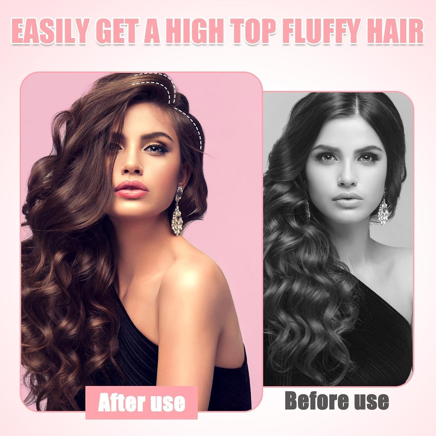 2 Pcs Wind Shaping Styling Comb for Fluffy Bangs,No-Trace Hair Root Lifting Hair Volume Clip,Easy High Crown Volume Tool,Quick Hair Styling Tools Volumizing Hair Clips for All Hair Types (Rose Red) - Image 6