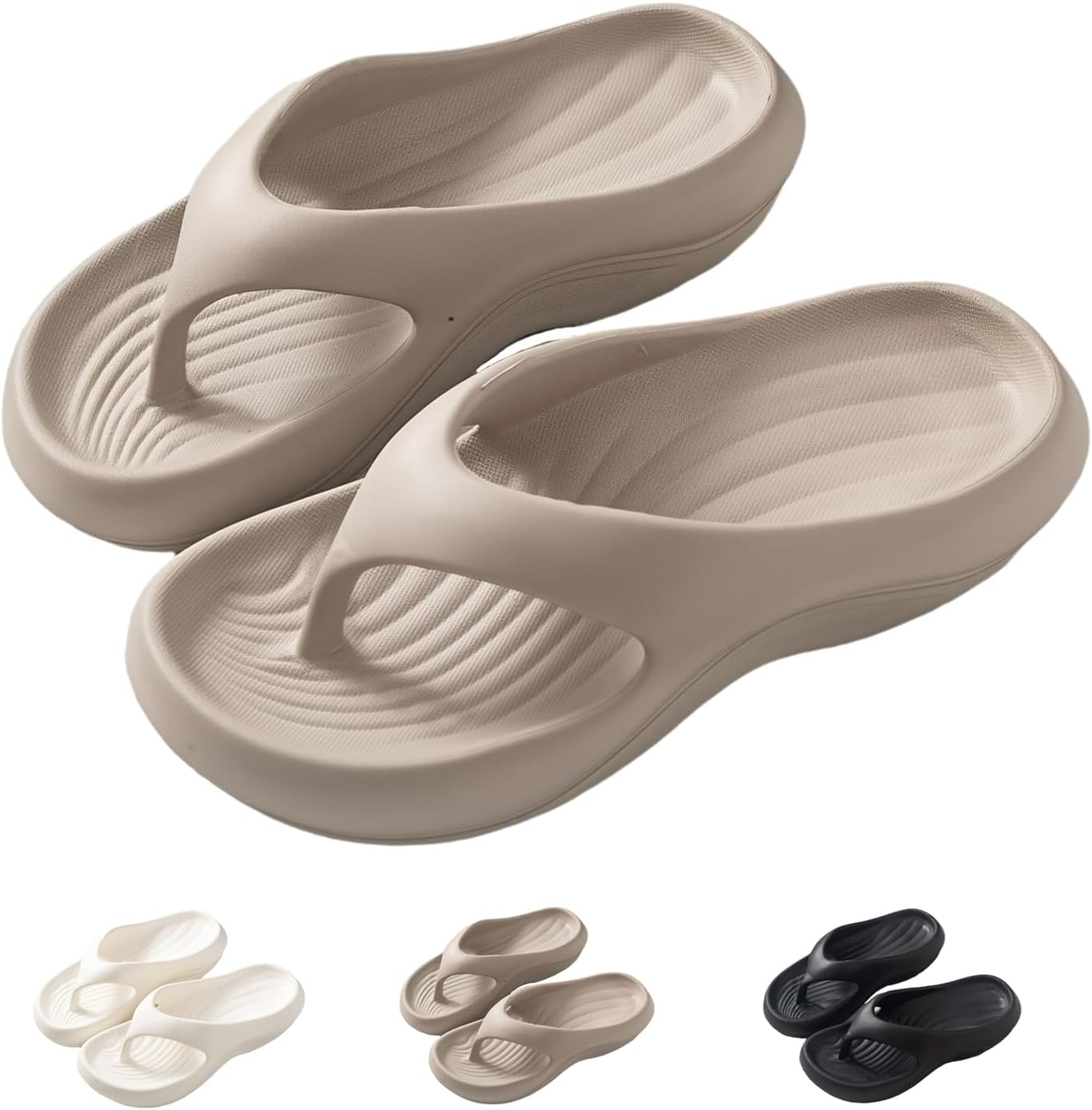 Arch Support Pillow Slides Flip Flops for Women Men, 2025 Summer Orthopedic Cloud Slides Soft Non-slip - Image 1