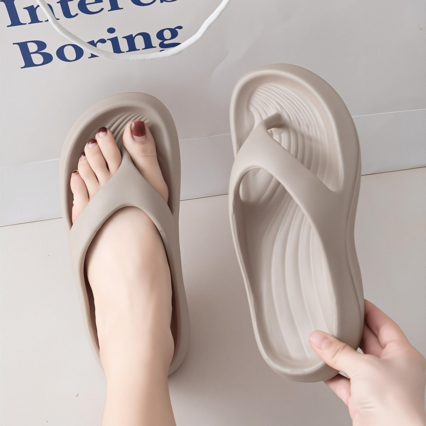 Arch Support Pillow Slides Flip Flops for Women Men, 2025 Summer Orthopedic Cloud Slides Soft Non-slip - Image 5