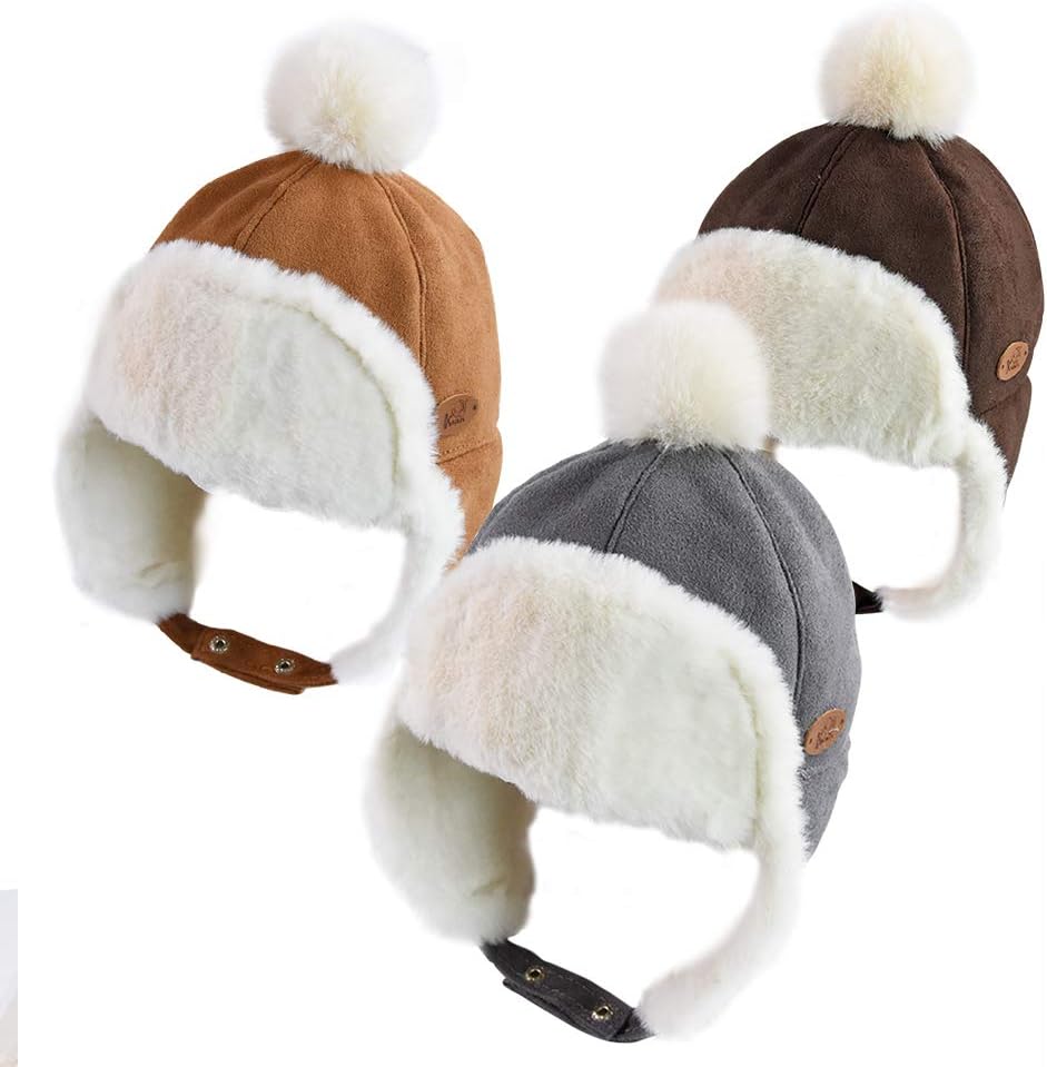 Baby Boys Hat Winter Fleece Cap for Toddlers Newborns 6 Months-2 Years Old - Image 6