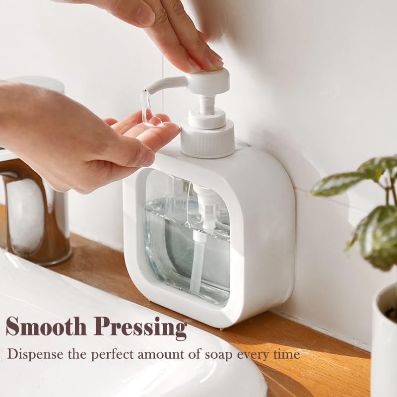 Soap Dispenser, 2 Pack 18Oz/500ml Liquid Soap Dispenser Stylish Hand Soap Dish Dispenser with Pump and 12Pcs Waterproof Labels for Bathroom,Kitchen Decor - Image 3