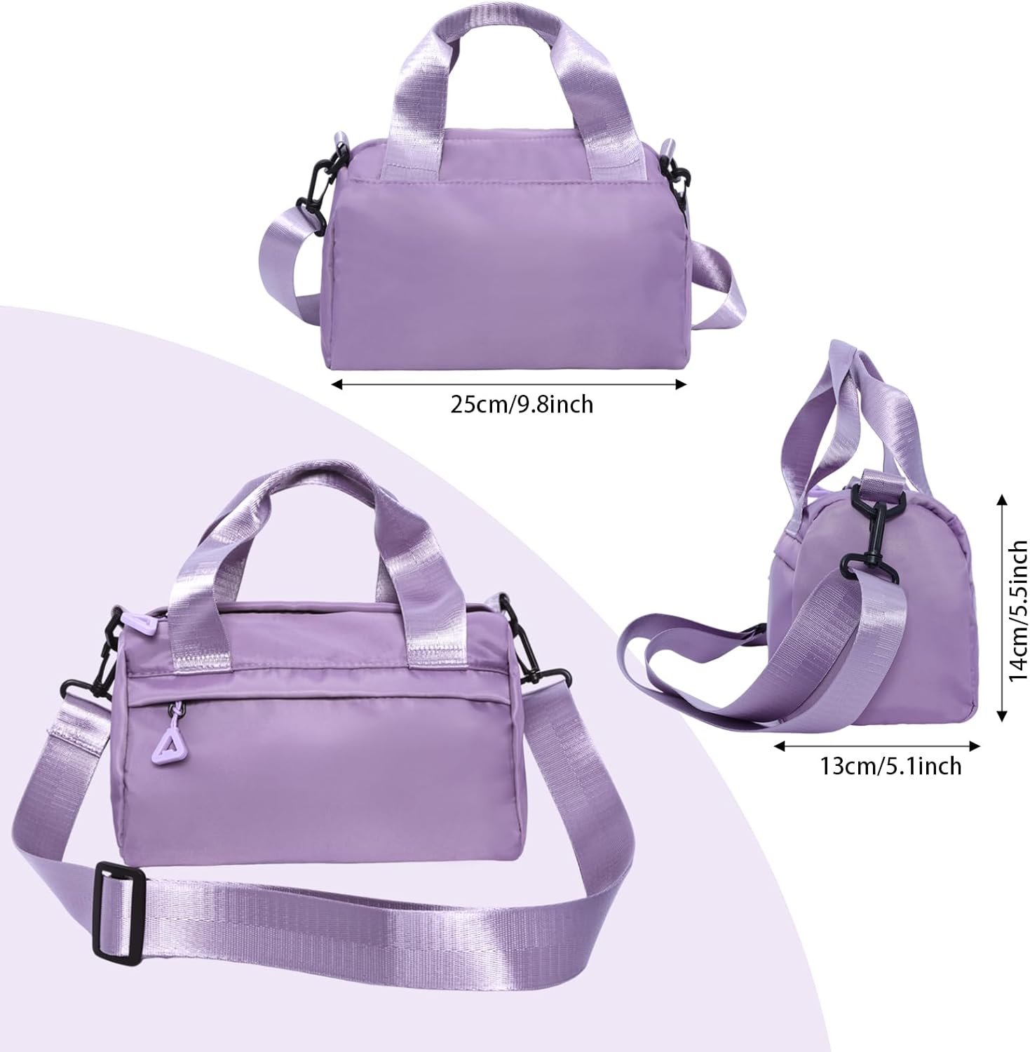 Mini Gym Bag Small Sport Bag Adjustable Duffle Bag Detachable Strap Gym Tote for Men Women Portable Shoulder Fitness Bag for Travel Sports - Image 2