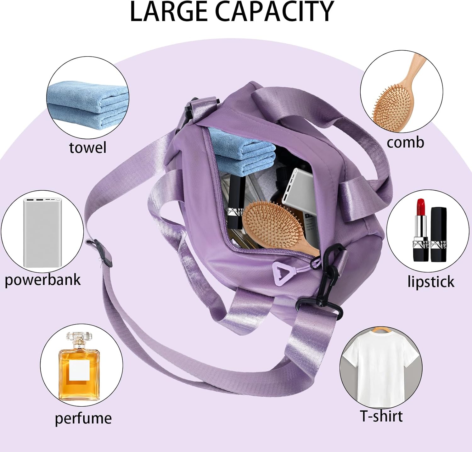 Mini Gym Bag Small Sport Bag Adjustable Duffle Bag Detachable Strap Gym Tote for Men Women Portable Shoulder Fitness Bag for Travel Sports - Image 5