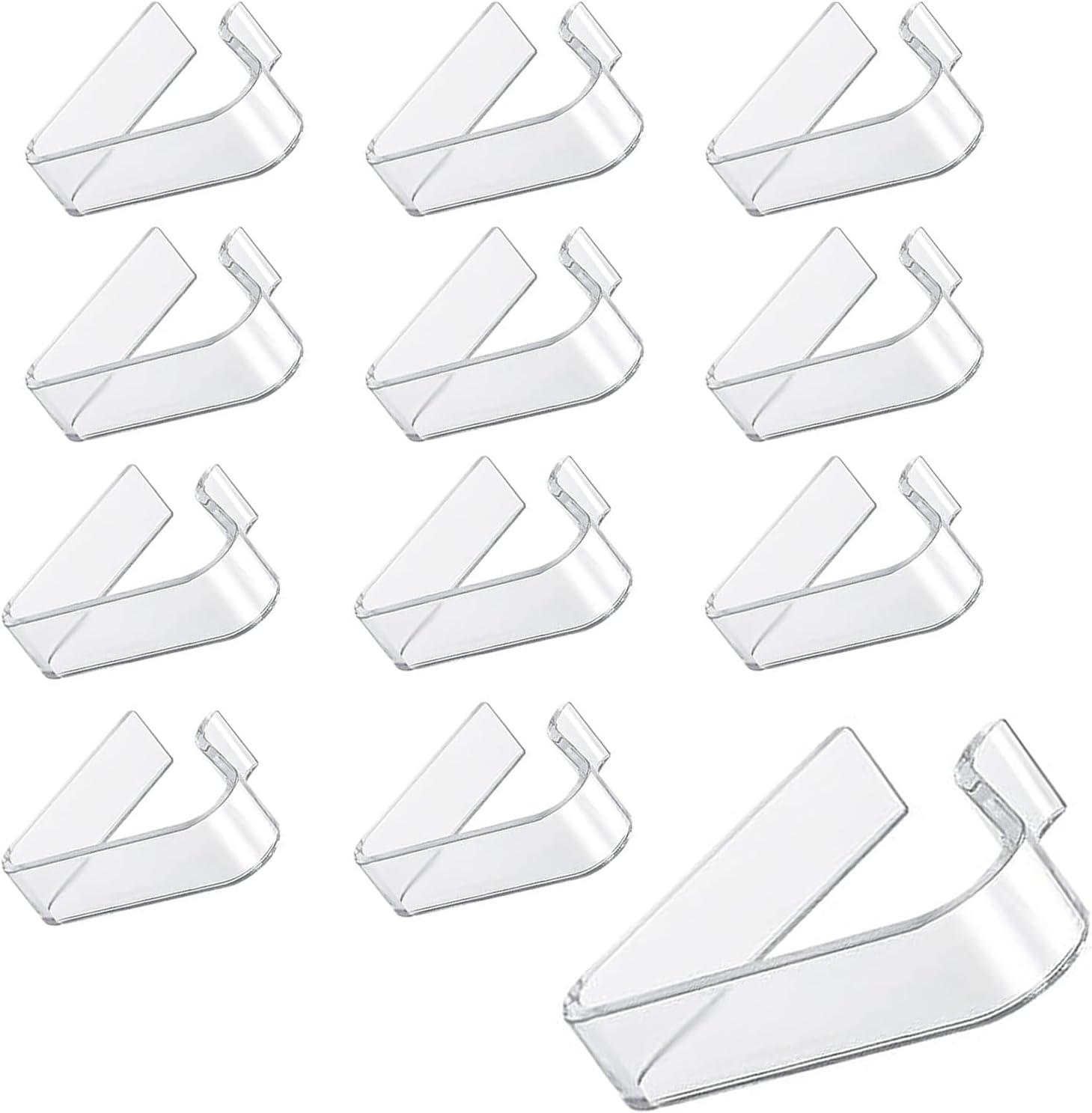 Picnic Table Cloth Clips Outdoor, 12 Pcs Plastic Tablecloth Clips Clear Table Cloth Holder Cover Clip for Tablecloth Indoor Home - Image 1