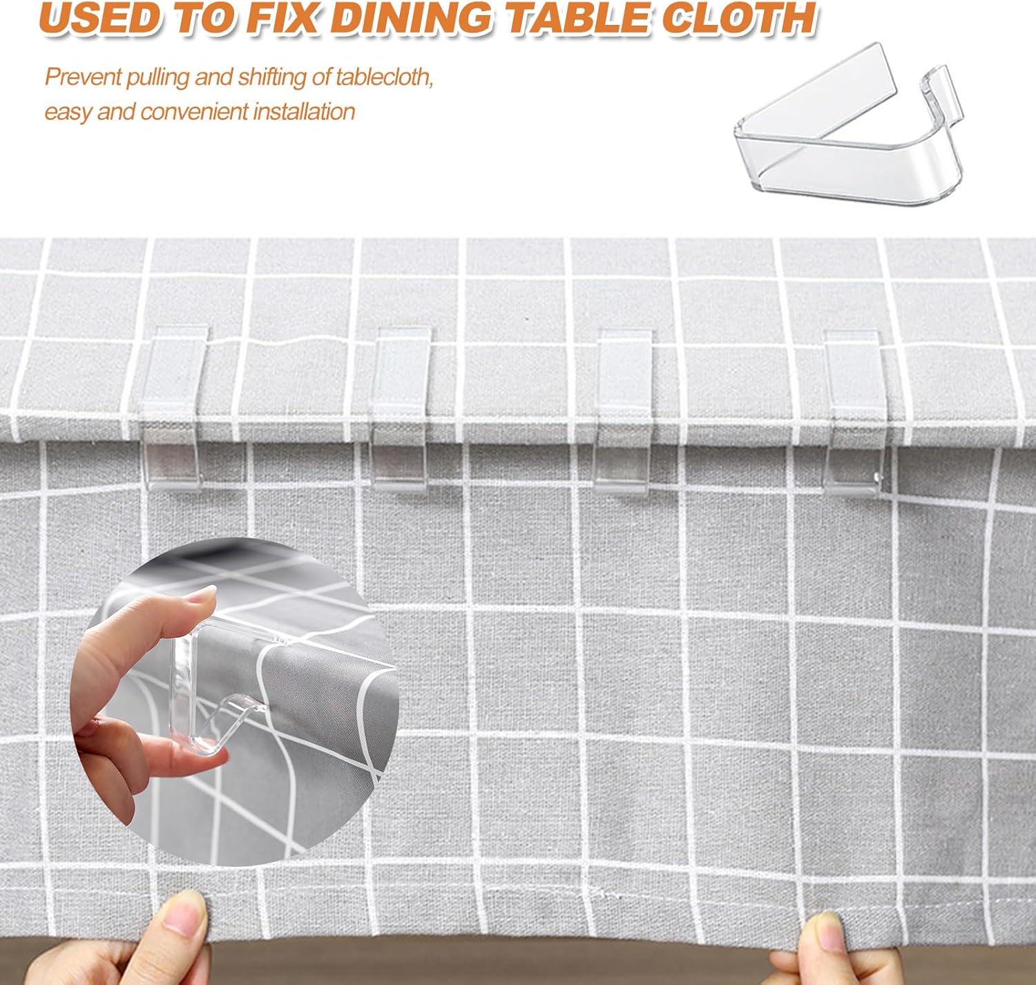 Picnic Table Cloth Clips Outdoor, 12 Pcs Plastic Tablecloth Clips Clear Table Cloth Holder Cover Clip for Tablecloth Indoor Home - Image 6
