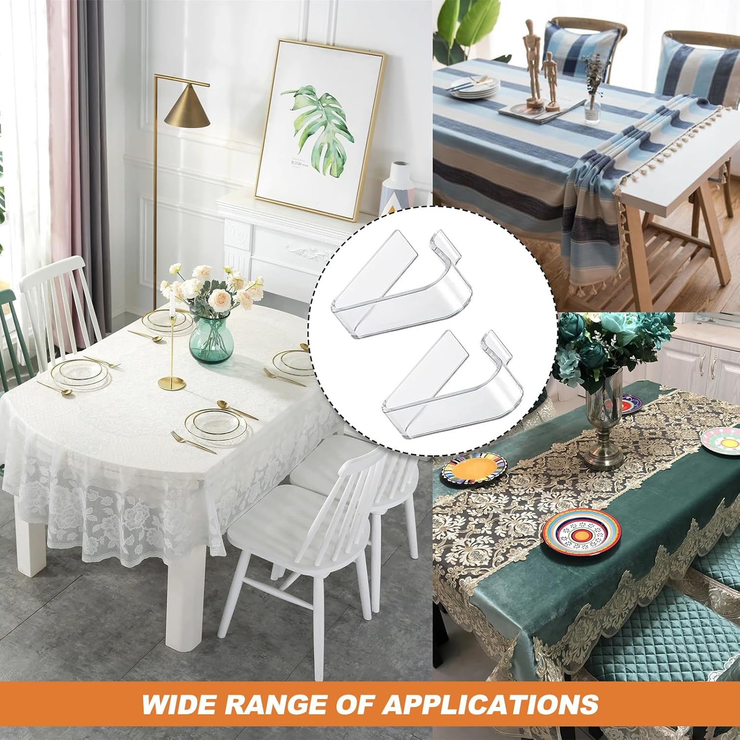 Picnic Table Cloth Clips Outdoor, 12 Pcs Plastic Tablecloth Clips Clear Table Cloth Holder Cover Clip for Tablecloth Indoor Home - Image 7