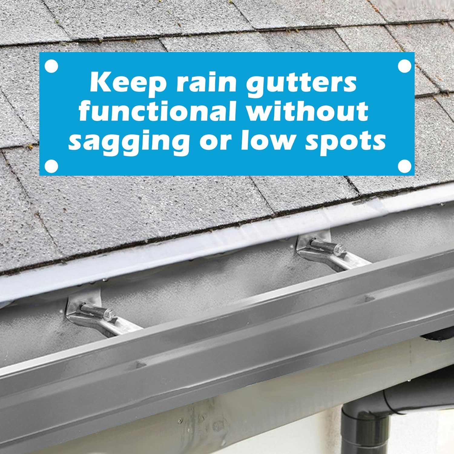 25 Pack Gutter Hangers, 5 Inch Gutter Guard with Speed Screw and Clip, Hidden Rain Gutter Bracket Support, Includes a Drill Bit - Image 5