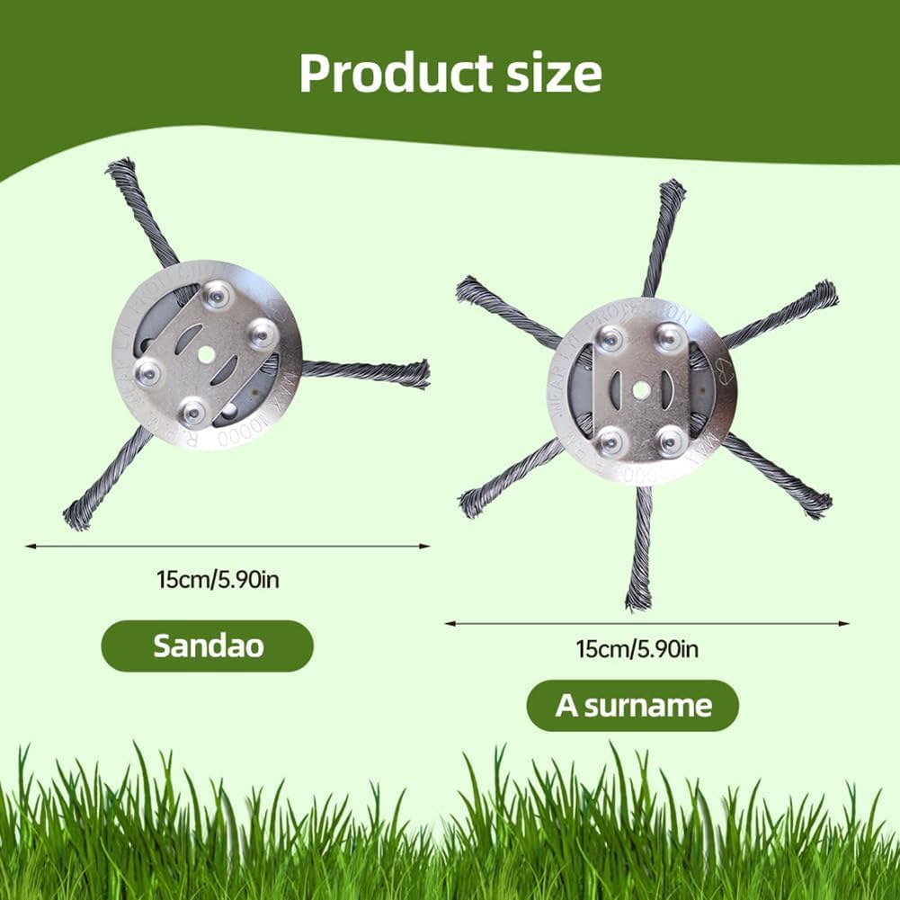 Universal Steel Wire Weedeater Head, Universal Wire Trimmer Head, Steel Wire Trimmer Head, Universals Steels Wires Grass Trimmer Heads, for Weed Eater, Grass Removal Tool (2, 6 Blades) - Image 6