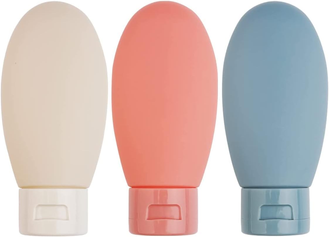 Travel Bottles, 3 PCS Travel Containers for Toiletries, Leak-Proof Refillable Squeezable Travel Bottles Set for Shampoo, Body Wash and Travel - Image 1