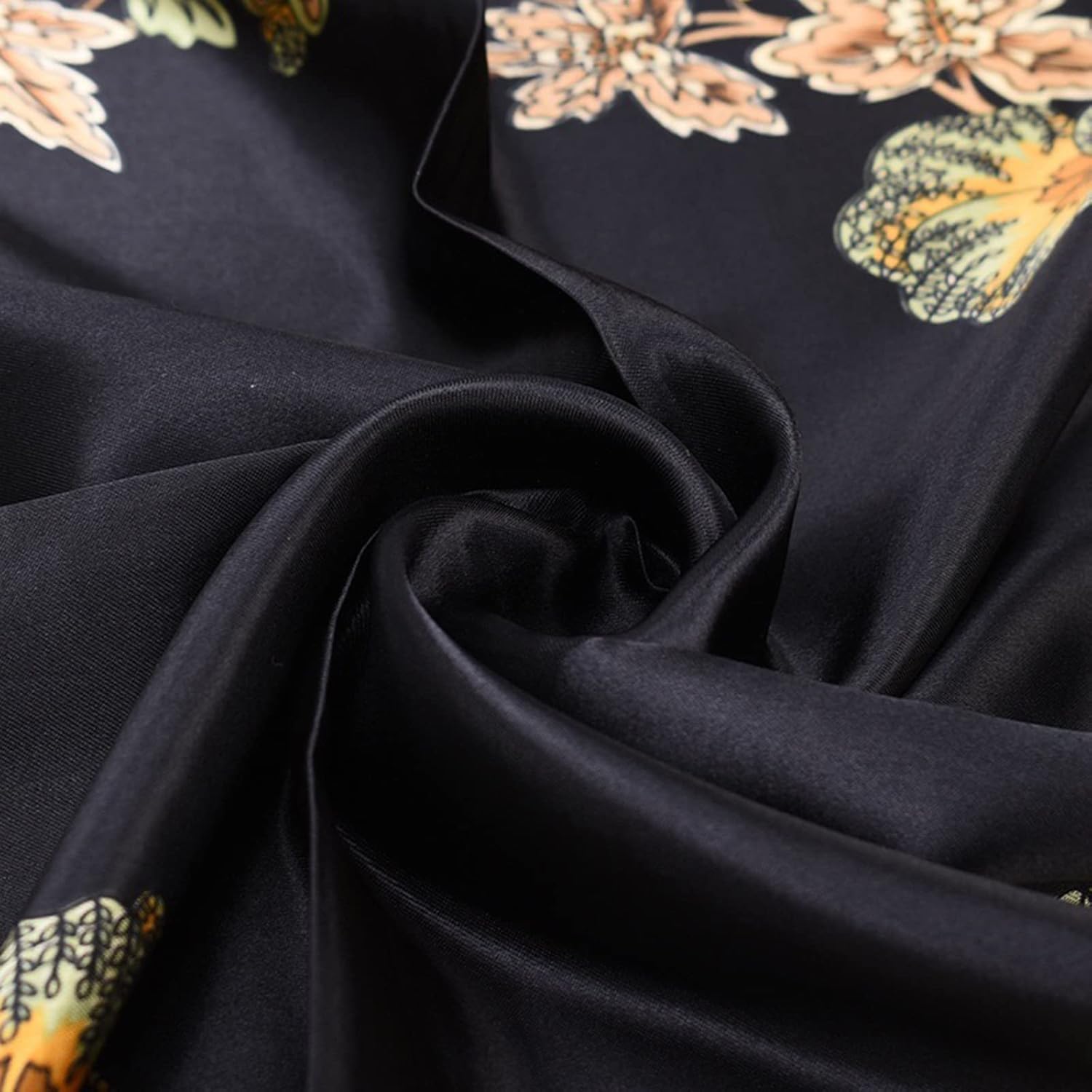 35 x 35 Women's Fashion Pattern Large Square Silk Like Hair Scarf Head Sleeping Wrap Satin Neck Bandana for Gift… - Image 3