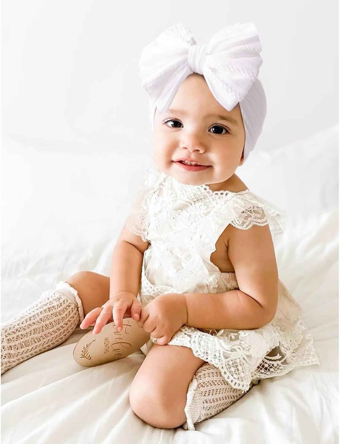 Handmade Baby Headbands Soft Stretchy Nylon Hair Bands with Bows for Newborn Infant Baby Toddler Girls - Image 7