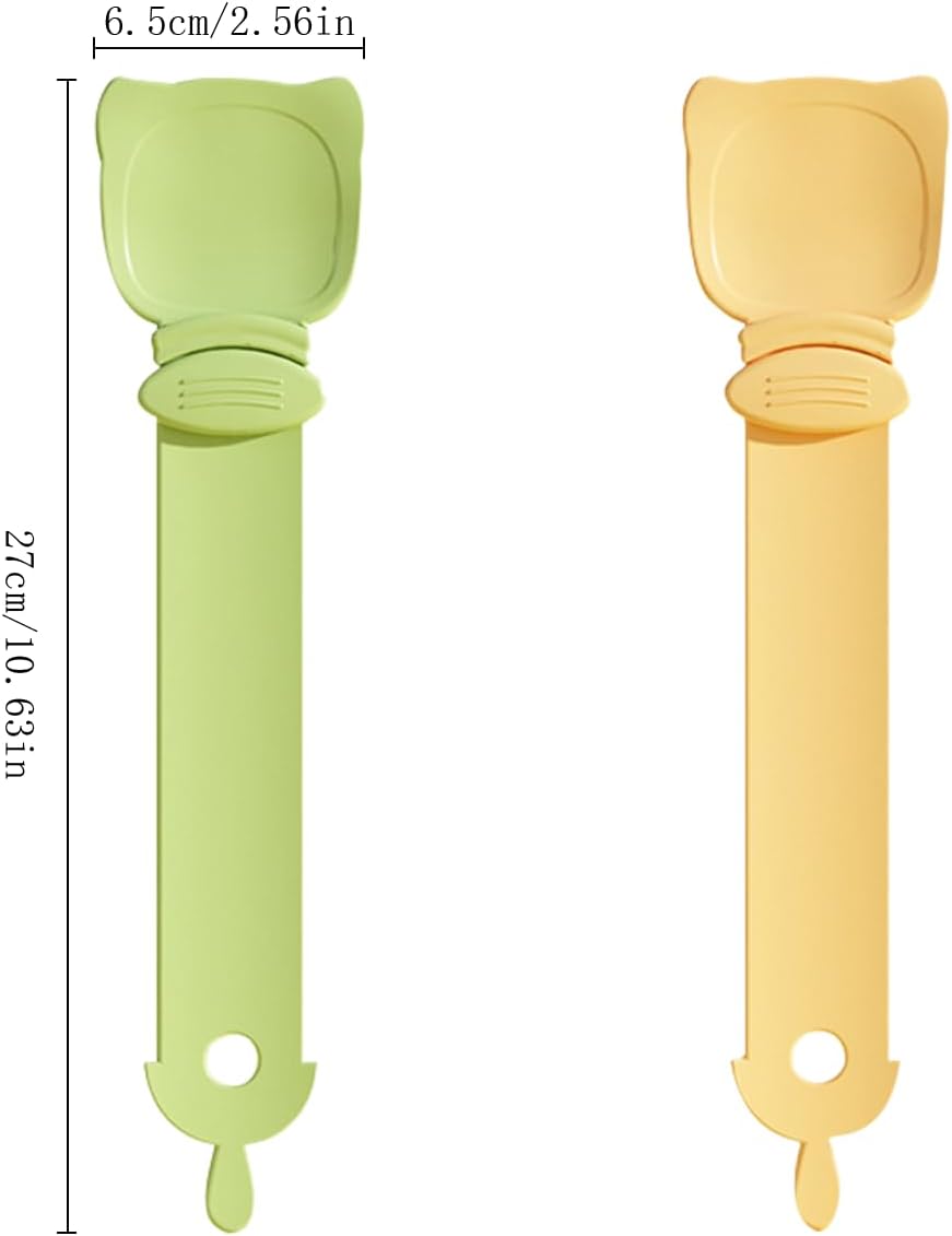 2 Pcs Cat Strip Feeders, Cute Head Shape Squeeze Spoon Multifunctional 2-in-1 Food Dispenser Treat Spoon for Wet Food Pet Supplies - Image 3