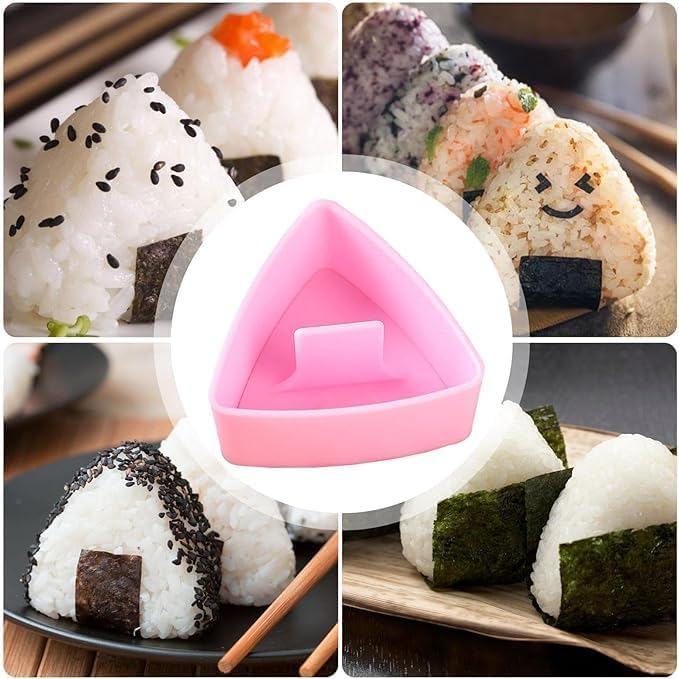3Pcs Onigiri Triangle Rice Ball Maker, Plastic Triangle Rice Ball Mold Musubi Maker Press, Non Stick Making Machine Sushi Press, Sushi Press Mold with Triangular Shape for Home DIY - Image 6