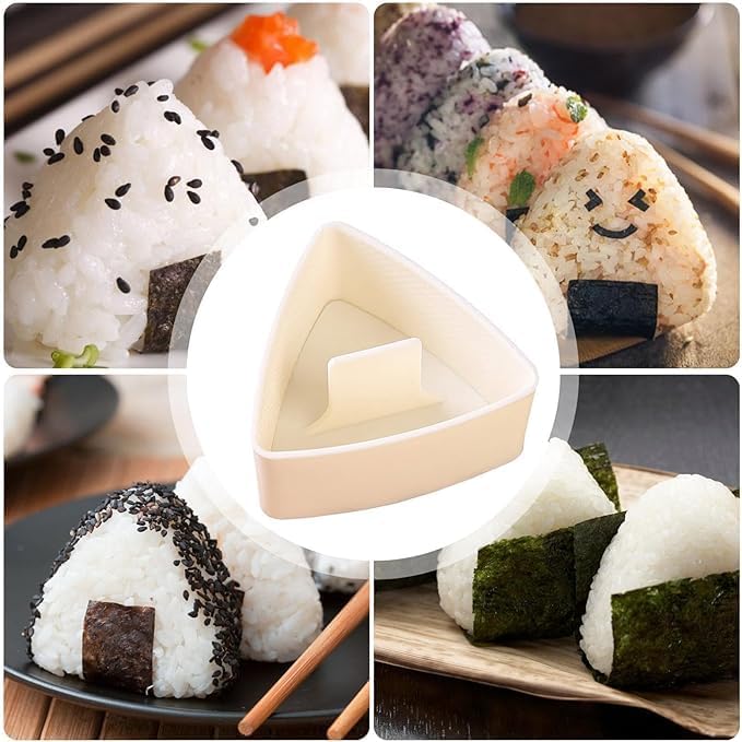 3Pcs Onigiri Triangle Rice Ball Maker, Plastic Triangle Rice Ball Mold Musubi Maker Press, Non Stick Making Machine Sushi Press, Sushi Press Mold with Triangular Shape for Home DIY - Image 7