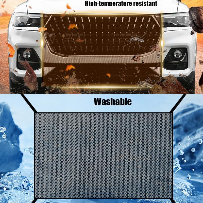2Pcs Car Grill Net,Heavy-Duty Grille Mesh with Hooks, Universal Front Bumper Vent Insert for Pickup Trucks & Vehicles, Dustproof Air Intake Protection, Durable Car Accessories - Image 6