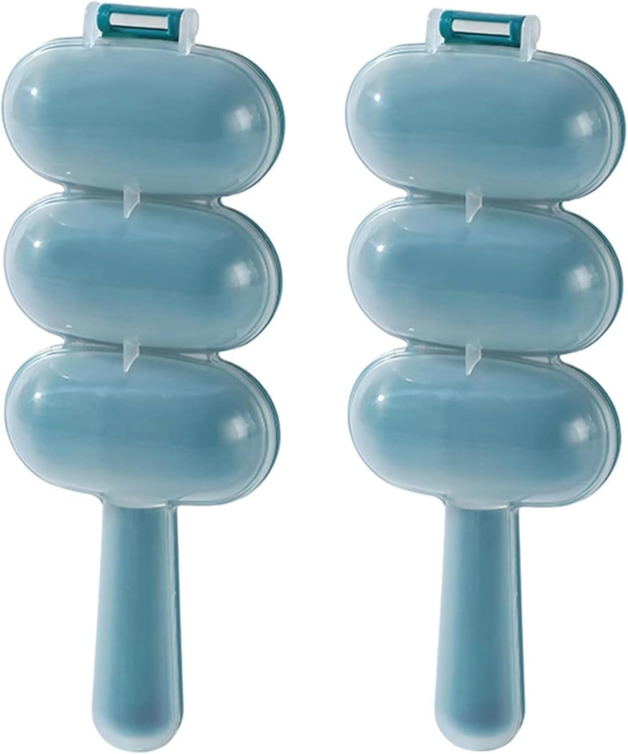 2Pcs Blue Rice Ball Maker Shake Lunch Maker Mould Rice Ball Shaker Rice Ball Mold Rice Ball Shaped Kitchen Tools and Home DIY Making Kit Sushi Plates,DIY Sushi Shake Rice Ball Mold, Specialty Plates - Image 1