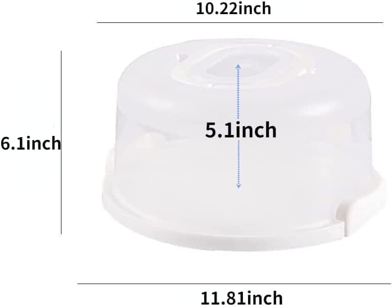 Large 10 Inch Cake Carrier Keeper Stand with Handles and Lids Container for Transport Cake Holder Tray with Cover Round Cupcake Storage Kitchen Cooking Box - Image 5