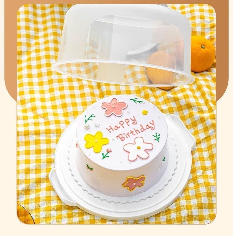 Large 10 Inch Cake Carrier Keeper Stand with Handles and Lids Container for Transport Cake Holder Tray with Cover Round Cupcake Storage Kitchen Cooking Box - Image 8