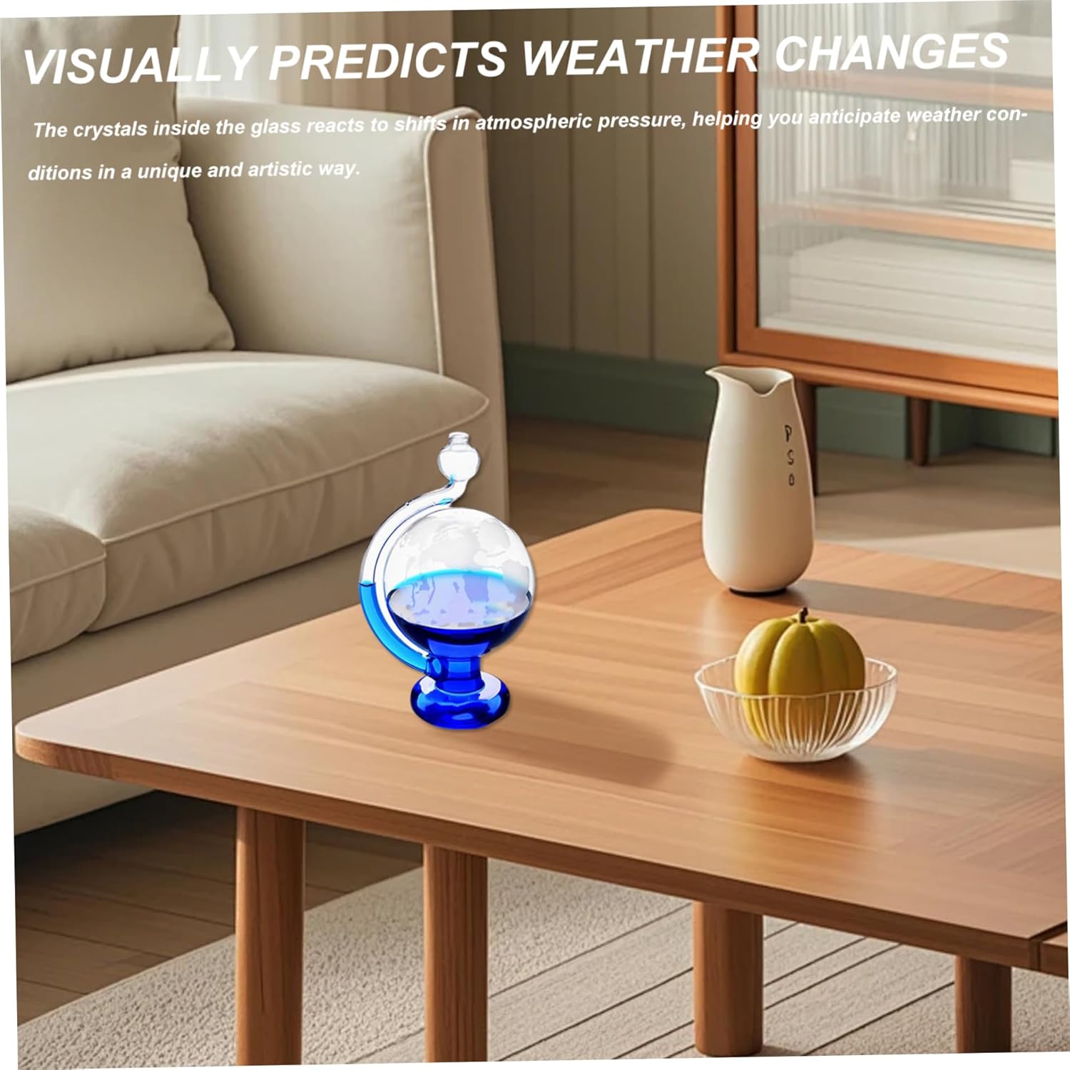 Storm Glass Weather Predictor, Visual Barometric Pressure Gauge, Portable Glass Barometers for The Home Office Desktop Decor Gifts - Image 5