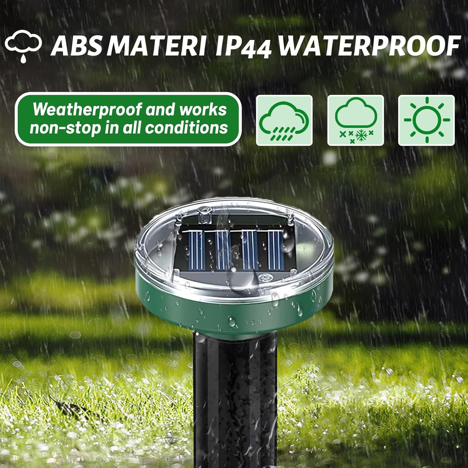 Mole Repellent 10 Packs, Outdoor Solar-Powered Animal Repellent, Waterproof Mole Killer Traps for Garden, Yard, Lawn,Effectively Repels Groundhog Snake Vole - Image 4