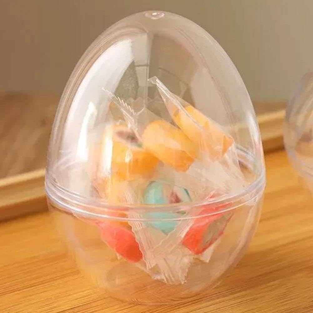 Giant Transparent Easter Eggs - DIY Blank Easter Egg, Clear Easter Eggs Empty Plastic Surprise Eggs Fillable for Easter Basket Stuffers Party Decoration - Image 2
