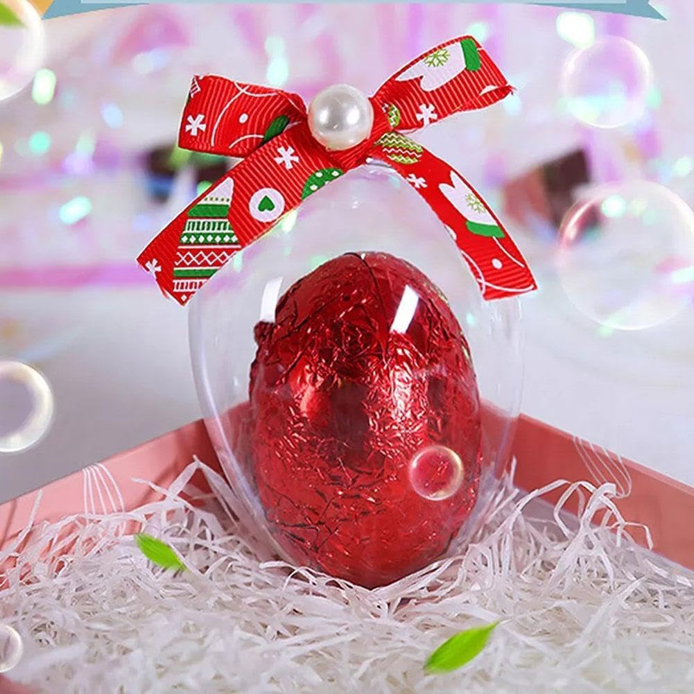 Giant Transparent Easter Eggs - DIY Blank Easter Egg, Clear Easter Eggs Empty Plastic Surprise Eggs Fillable for Easter Basket Stuffers Party Decoration - Image 4