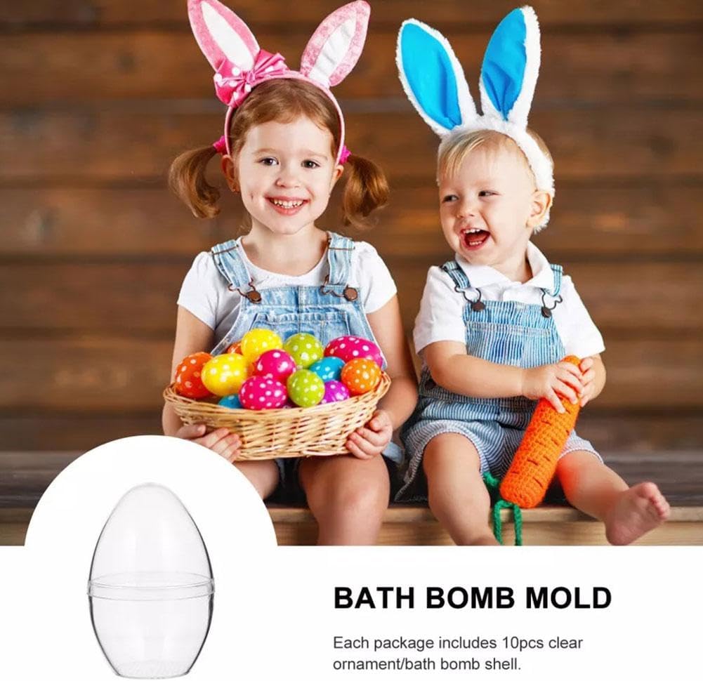 Giant Transparent Easter Eggs - DIY Blank Easter Egg, Clear Easter Eggs Empty Plastic Surprise Eggs Fillable for Easter Basket Stuffers Party Decoration - Image 5