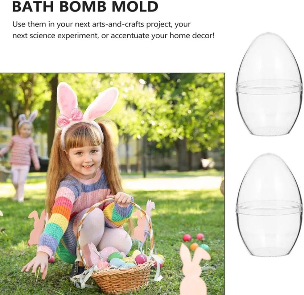 Giant Transparent Easter Eggs - DIY Blank Easter Egg, Clear Easter Eggs Empty Plastic Surprise Eggs Fillable for Easter Basket Stuffers Party Decoration - Image 6
