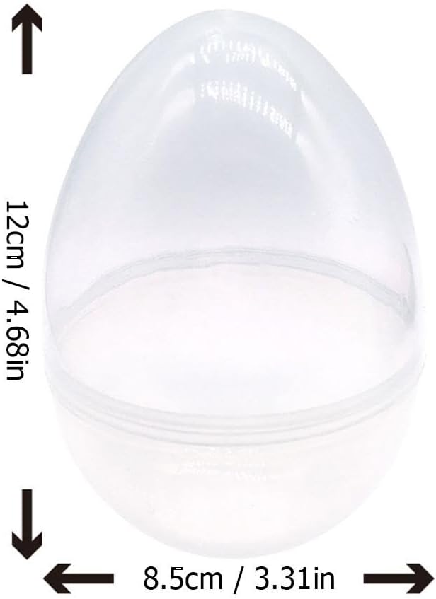 Giant Transparent Easter Eggs - DIY Blank Easter Egg, Clear Easter Eggs Empty Plastic Surprise Eggs Fillable for Easter Basket Stuffers Party Decoration - Image 8