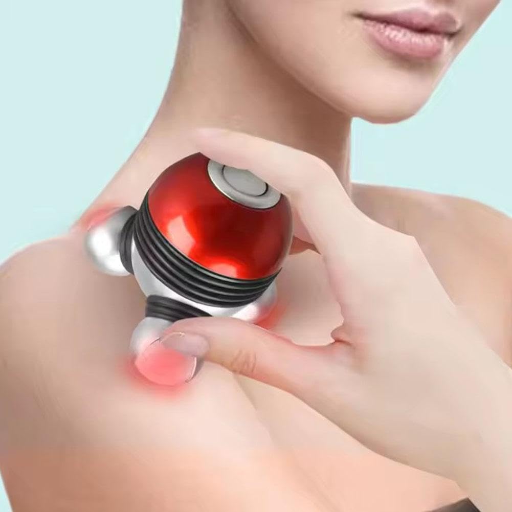 Mini Handheld Massager - Powerful Massage Vibrations for Muscle Relief & Relaxation, Portable Vibrating Body Massager with LED Light for Hand Head Neck Back Legs Arms Pain Release (Purple) - Image 3