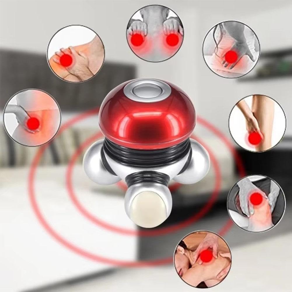 Mini Handheld Massager - Powerful Massage Vibrations for Muscle Relief & Relaxation, Portable Vibrating Body Massager with LED Light for Hand Head Neck Back Legs Arms Pain Release (Purple) - Image 6
