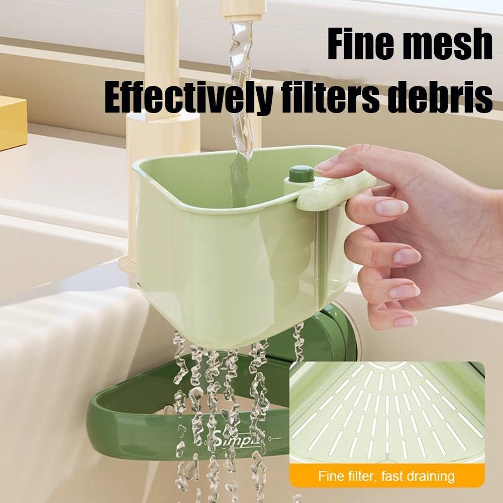 Sink Strainer Basket, 2025 New Faucet Hanging Strainer, Self-Cleaning Kitchen Sinks Food Waste Catcher for Dishwashing, RV, Small Spaces (2PCS) - Image 5