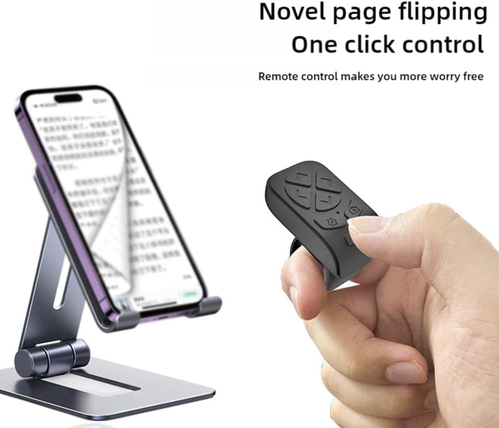 for TIK-Tok Remote Control Ring,Wireless Page Turner,Bluetooth Remote Control Ring Finger Scroller,Finger Clicker for Phone Scrolling, for Videos,Photos,Novels (Purple) - Image 3