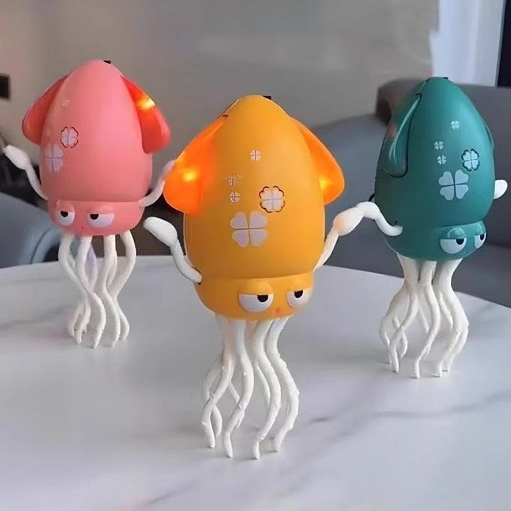 Magic Dancing Octopus Toy, Electric Dancing Octopus Baby Toy, Automatic Evasion Octopus Toy with Led Light and Music, Electronic Early Development Toys Birthday Gifts (Gray) - Image 3