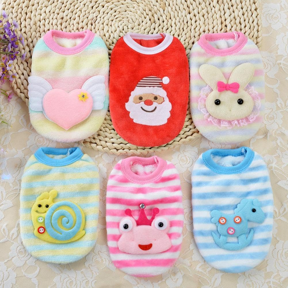 Dog Sweaters for Small Dogs Girl,Warm Soft Fleece Extra Small Dog Sweaters,Teacup Dog Clothes,Cute Sweater Pet Clothes for Kitten, Rabbits, Guinea Pig (C XXXS) - Image 3