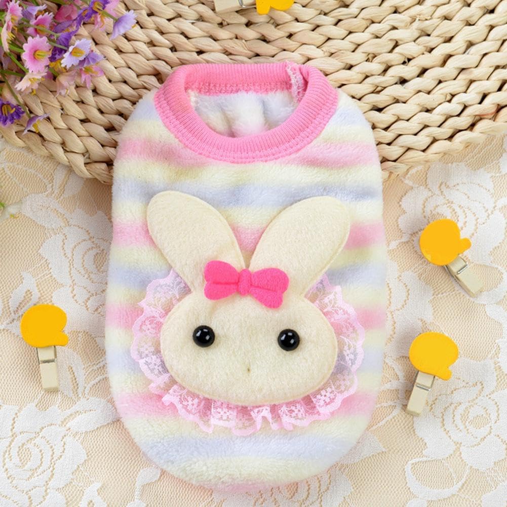 Dog Sweaters for Small Dogs Girl,Warm Soft Fleece Extra Small Dog Sweaters,Teacup Dog Clothes,Cute Sweater Pet Clothes for Kitten, Rabbits, Guinea Pig (C XXXS) - Image 6