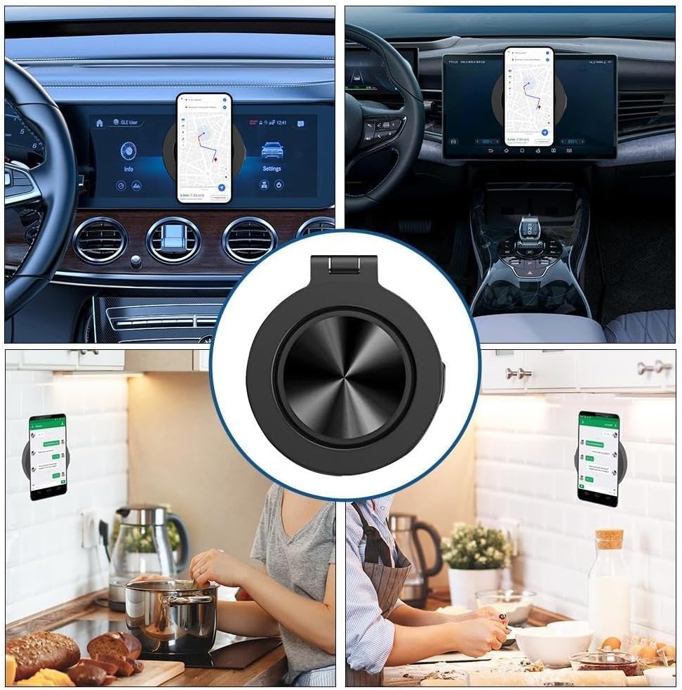 Vacuum Magnetic Suction Cup Phone Car Mount Folding Swivel Stand Rotation Electric Vacuum for MagSafe Stand Universal - Image 7